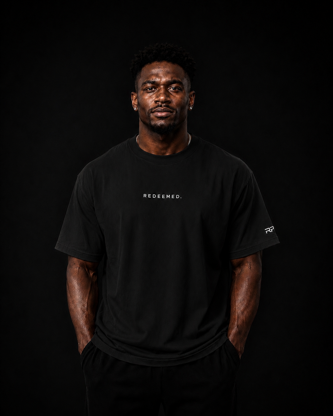 REDEEMED. Oversized Tee - Black